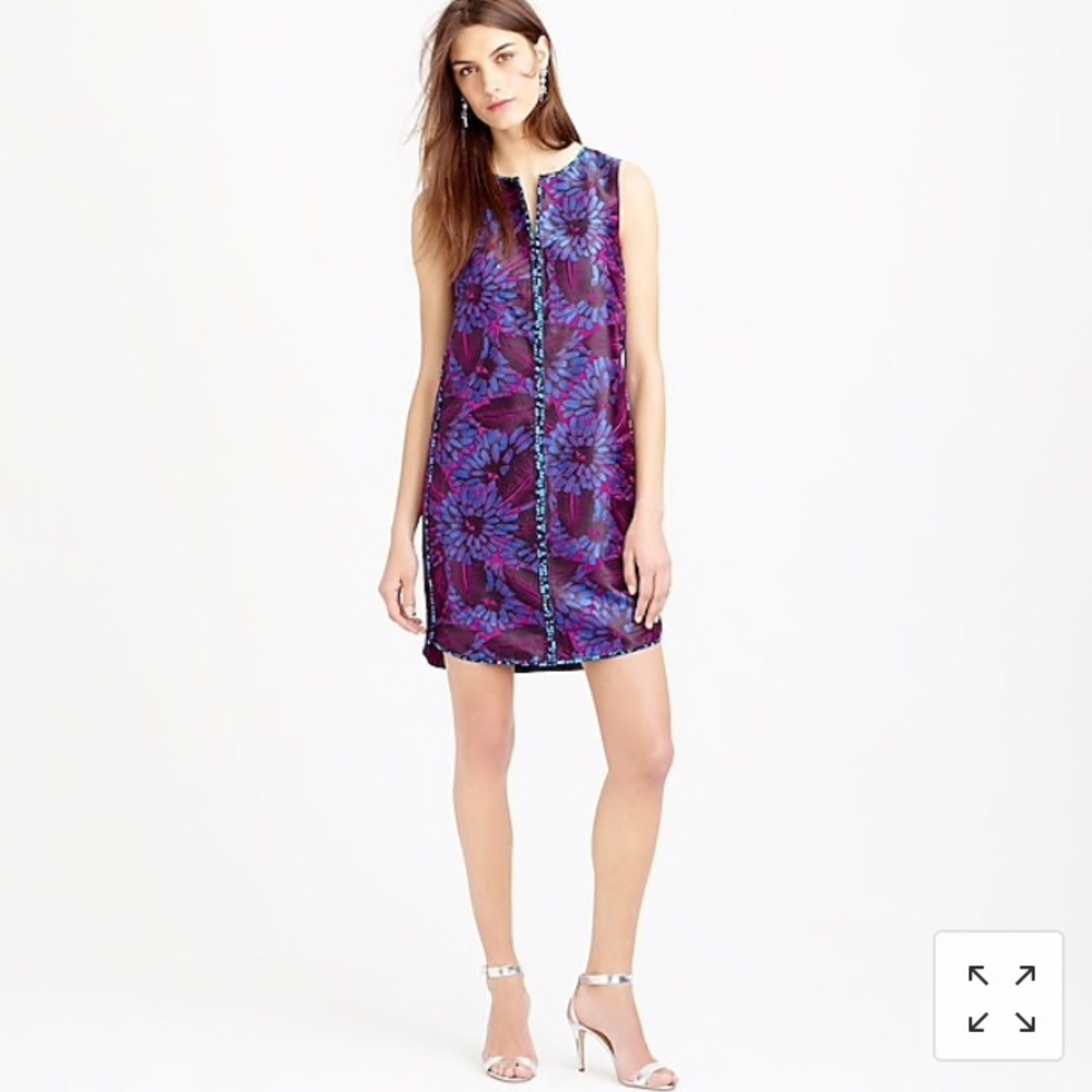 J.Crew Shift Dress Midnight Floral